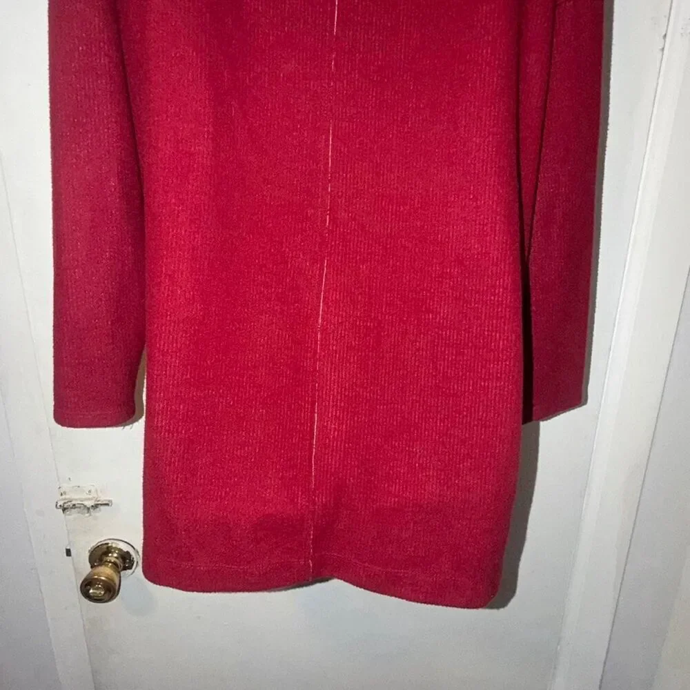 ANTHROPOLOGIE Raspberry Red Theresa Tunic Sweater-M